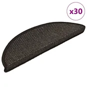 Samoljepljivi otiraci za stepenice 30 kom 56x17x3 cm antracit