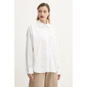 Pamucna košulja Levis HARLIE NEW BF SHIRT za žene, boja: bijela, relaxed, s klasicnim ovratnikom, 001HM