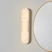 Searchlight LED kopalniška stenska svetilka Opaline višina 50 cm zlata barva kovina/smola - Kopalnica - zlato, belo