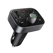 BASEUS S-09 PRO Bluetooth FM predajnik s punjacem za automobil, 2 USB/Type-C prikljucka, v5.3, LED zaslon, CRN C10762200113-00
