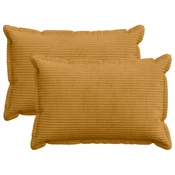 Vidaxl Prevleka za blazino 2 kos HOUTEN Rumena 40 x 60 cm korduroy