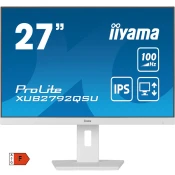 iiyama ProLite monitor XUB2792QSU-W6 27 IPS, 2560x1440, FreeSync, 3-stranski brez robov, bela, HDMI, Display Port, USB Hub, nastavljiva višina, 100 Hz