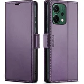 Overboard Ovitek za Oppo Reno 14, sijoč liči , denarnica s preklopom, vijolična