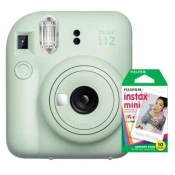 FujiFilm Mini 12 fotoaparat, Mint zelen + Instax Mini Film