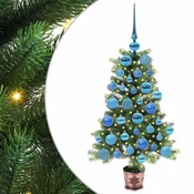 Vidaxl Božično drevo med 150 LED z stojalom Zelena 90 cm PE