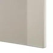 BESTA TV komb.odlaganje/staklena vrata, bela/Selsviken v. sjaj bež m. staklo, 300x42x211 cm