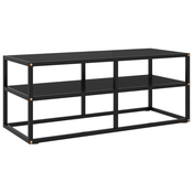 TV ormaric crni s crnim staklom 100 x 40 x 40 cm