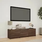 TV ormaric s LED rasvjetom Smedi hrast 140 x 34 x 40 cm