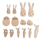 Rayher. Leseni okraski Velikonočni, 1,7-6 cm, set 14