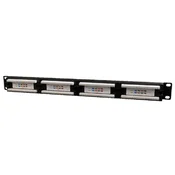 GEMBIRD NPP-C524CM-001 Konektor 24 porta patch panek, Cat5e Crni
