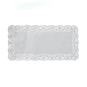 Dekorativna čipka (PAP) kvadratna bela 38 x 25 cm [6 kosov]