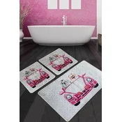 LEssentiel Maison Kupatilski otirac Dogs Vosvos, 3 komada, Sivo-roze