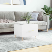 Stolic za kavu bijeli 50 x 50 x 40 cm od konstruiranog drva