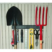 Tool rail for a garden shed, 2 pieces