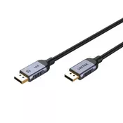 Unitek UNITEK C1628GY01-1M DisplayPort kabel Črn, Siv
