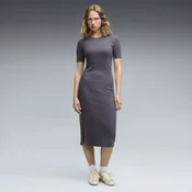 PUMA HER Slim Rib Dress Women, Clothing, Inky Depths, XXL