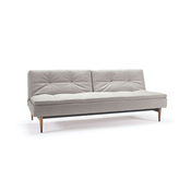 Kavč DUBLEXO SOFA BED s svetlo stileto lesenimi nogicami-Temno siva