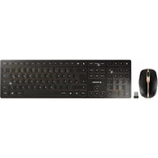 Brezžični komplet tipkovnica in miška CHERRY DW 9100 SLIM, RF + Bluetooth, QWERTZ, črna
