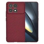 Trden TPU ovitek Techsuit Carbonite FiberShell za Xiaomi Poco F6 Pro - red