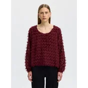 SELECTED Bluza SLWMyla vinsko rdeča