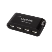 LogiLink USB 2.0 HUB, 4-Port, crni sa napajanjem