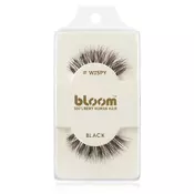 Bloom Natural trepavice od prirodne kose za lijepljenje (Wispy, Black) 1 cm