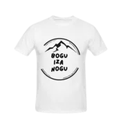 Muška majica Bogu iza nogu CS4177, Bela