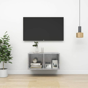 Zidni TV ormaric boja betona 37x37x72 cm od konstruiranog drva