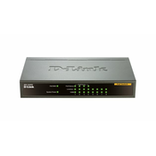 D-Link DES-1008PA mrežni prekidac Neupravljano Fast Ethernet (10/100) Podrška za napajanje putem Etherneta (PoE) Crno