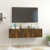 | Set TV komoda | 2 pcs Smeđa 60 x 30 x 30 cm Konstruirano drvo