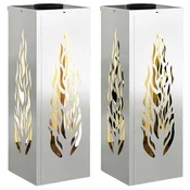 Vidaxl Solarno LED svetilo za pot 2 szt. srebrna Cinkana Jeklina