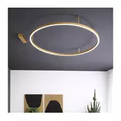 Ideal Lux - LED stropno svetilo ORACLE SLIM LED/81W/230V, premer 150 cm, zlato