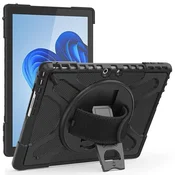 eSTUFF ATLANTA Defender - Zaščitni ovitek za Microsoft Surface Pro 11/10/9 - črn, s paščkom, ES68290013-BULK