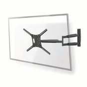 Nedis Full Motion TV stenski nosilec 13–86 palcev, 60 kg, nagiben in vrtljiv, 70–1020 mm, 3 vrtilne točke, črn