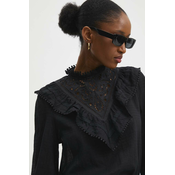 Bombažna majica Answear Lab ženska, črna barva
