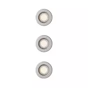 Peridot UGRADBENA SVJETILJKA OKRUGLA 7W GU10 NIKAL 3pk 8721103037114