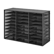 VEVOR Organizator za literaturo 27 predelkov 80x31x545 cm Črn