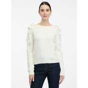 Cream womens sweater with floral application ORSAY - Women