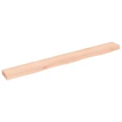 Vidaxl Stenska polica 100x10x4 cm neobdelana trdna hrastovina
