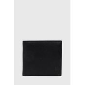 Kožni novcanik Polo Ralph Lauren za muškarce, boja: crna