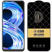 Diamond antistatično kaljeno steklo za Realme 8 4G - Črna KP24199