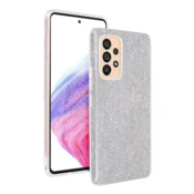 Silikonski ovitek z bleščicami Bling za Samsung Galaxy A18 - srebrna