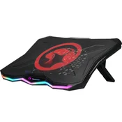 Marvo FN-40 2-port HUB, do 17, crni RGB stalak za laptop s ventilatorom
