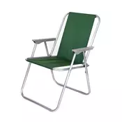 Happy Green Zložljiv vrtni stol kovina/tekstil, zelen, 53x47,5x39/75 cm, nosilnost 80 kg