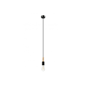 Luster na sajli SIMON 1xE27/60W/230V crna/buk