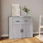 Vidaxl vidaXL Omarica, siva, hrast sonoma, 80x33x70 cm, material na osnovi lesa
