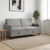 vidaXL Sofa s shrambo Svetlo siva 172 x 78 x 87 cm Poliester