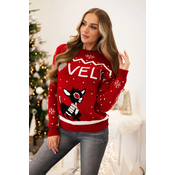 Christmas sweater with red lettering