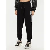 KARL LAGERFELD JEANS Hlače  črna / bela