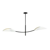 EMIBIG LIGHTING Stropna svetilka Lotus, črna/bela/zlata, 2-svetilna - Dnevna soba/jedilnica - Sodobni - črna, bela, zlata - Kovina